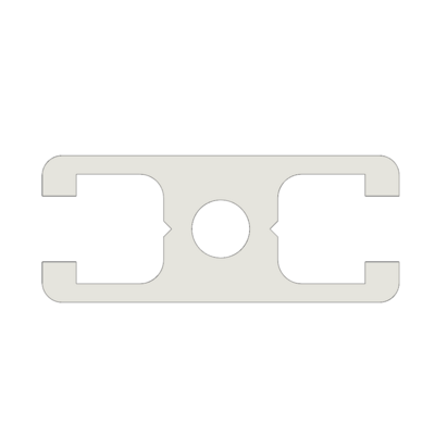 10-4518.5-7-60IN MODULAR SOLUTIONS EXTRUDED PROFILE<br>45MM X 18.5MM 2-SLOTS, CUT TO THE LENGTH OF 60 INCH